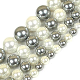 Grey Pearl Shell DIY Pendant Necklace Jewelry with 6-12mm Natural Pearls