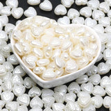 50pcs 12mm Heart Acrylic Spacer Beads DIY Pearl Style Jewelry Accessories