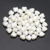 50pcs 12mm Heart Acrylic Spacer Beads DIY Pearl Style Jewelry Accessories