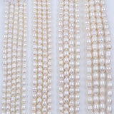 8-12mm Freshwater Beige Pearls Oval Shaped Beads DIY Bracelet Necklace