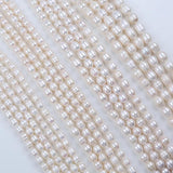 8-12mm Freshwater Beige Pearls Oval Shaped Beads DIY Bracelet Necklace