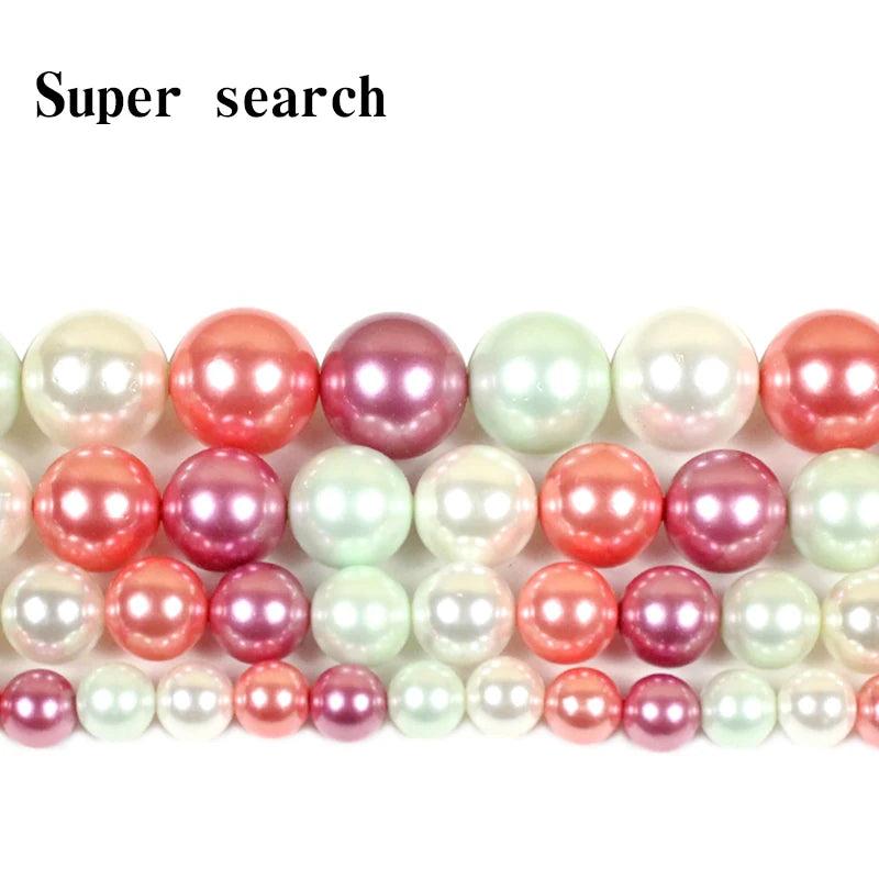 Red Purple Pearl Shell Pendant Necklace Jewelry Making