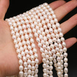 6-7mm Rice Shape Pearl Loose Beads Freshwater Pearls for Jewelry Making 14''
