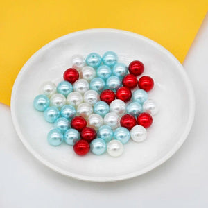 Pearl Button Beads for Jewelry Making DIY 6-12mm Round ABS Acrylic Half Drilled