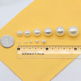 Pearl Button Beads for Jewelry Making DIY 6-12mm Round ABS Acrylic Half Drilled