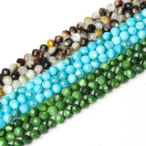 Faceted Multicolour Mother Of Pearl Shell Spacer Beads for Jewelry Making
