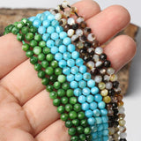 Faceted Multicolour Mother Of Pearl Shell Spacer Beads for Jewelry Making