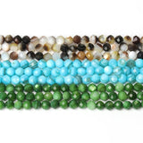 Faceted Multicolour Mother Of Pearl Shell Spacer Beads for Jewelry Making