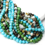 Faceted Multicolour Mother Of Pearl Shell Spacer Beads for Jewelry Making