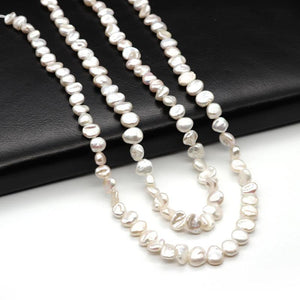 Irregular Shape Freshwater Pearl Jewelry Charm DIY Necklace Bracelet 8-9mm