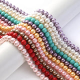 Colorful Pearl Beads Glass Loose Spacer Beads for DIY Bracelet Necklace