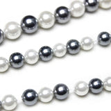 Grey Shell Pearl Round Spacer Beads 15''