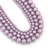 Purple Shell Pearls Beads for Jewelry Making DIY Crafts - 15''