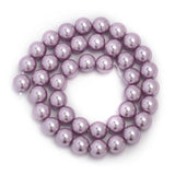 Purple Shell Pearls Beads for Jewelry Making DIY Crafts - 15''