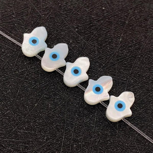 3 Pcs Natural Shell Evil Eye Mother-of-pearl Beads DIY Bracelet Necklace