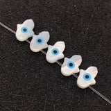 3 Pcs Natural Shell Evil Eye Mother-of-pearl Beads DIY Bracelet Necklace