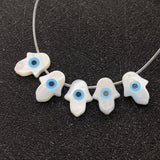 3 Pcs Natural Shell Evil Eye Mother-of-pearl Beads DIY Bracelet Necklace