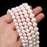 Natural Freshwater Pearl Beads Rice Round Shape Loose Beaded Jewelry Making DIY