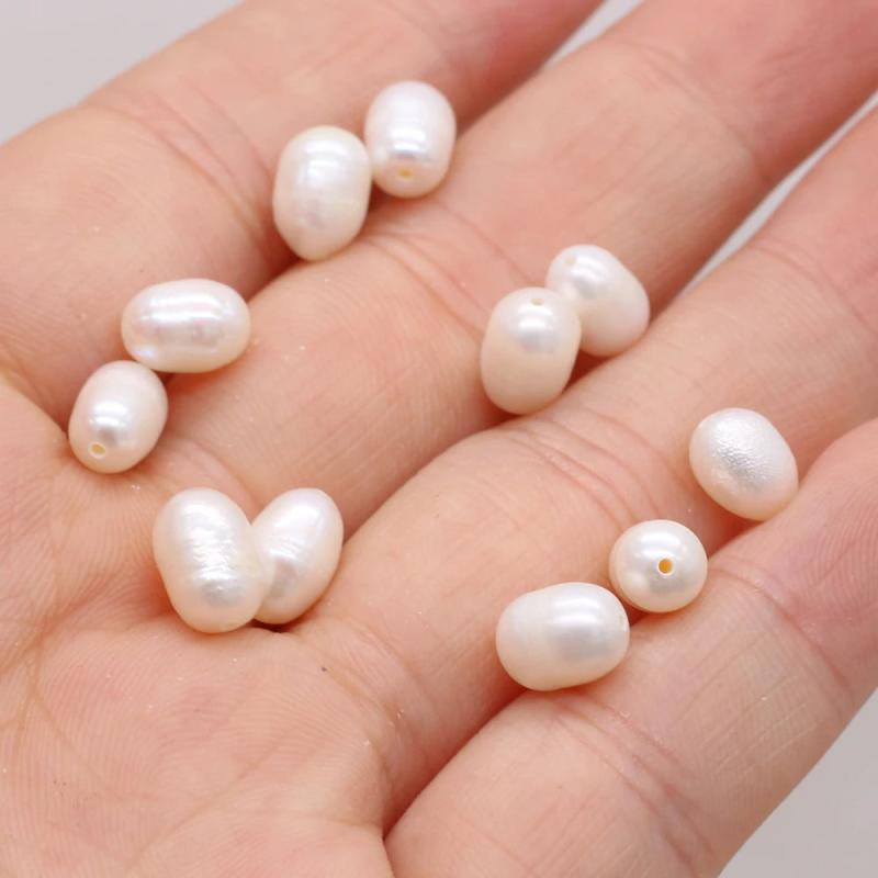 Freshwater Pearl Beads Rice Shape Punch Beads DIY Jewelry Making