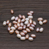 Freshwater Pearl Beads Rice Shape Punch Beads DIY Jewelry Making