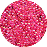Rose Red Rainbow Pearl Beads Round Acrylic Spacer Beads for Jewelry Making