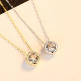 Minimal CZ Earrings Necklace Set 925 Silver Crystal Jewelry