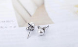 Cat Shape Party Jewelry Set 925 Silver Necklace Stud Earrings Ring