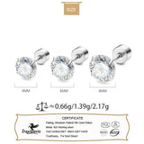 TrustDavis 925 Sterling Zircon Stud Earrings