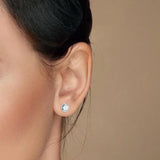 TrustDavis 925 Sterling Zircon Stud Earrings