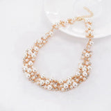 Pearl Wedding Jewelry Set Bridal Crystal
