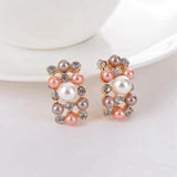 Pearl Wedding Jewelry Set Bridal Crystal