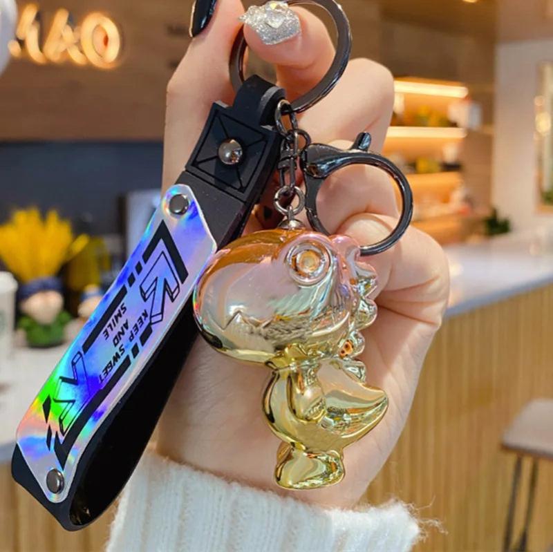 Dinosaur Doll Keychain Resin Animal Charm Key Chains Creative Car Bag Pendant