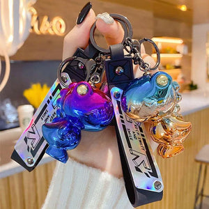 Dinosaur Doll Keychain Resin Animal Charm Key Chains Creative Car Bag Pendant