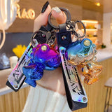 Dinosaur Doll Keychain Resin Animal Charm Key Chains Creative Car Bag Pendant