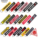 Embroider Aviation Keychain Collections Remove Before Flight Tag Holder