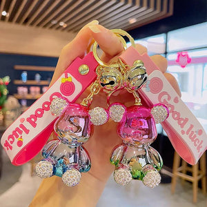 Violence Bear Key Chain Silicone Wrist Strap Doll Bag Charm Pendant