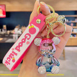 Violence Bear Key Chain Silicone Wrist Strap Doll Bag Charm Pendant