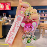 Violence Bear Key Chain Silicone Wrist Strap Doll Bag Charm Pendant