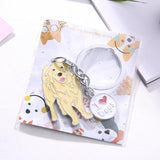 Golden Retriever Animal Metal Pendant Bag Key Ring Car Key Chain Charm Jewelry