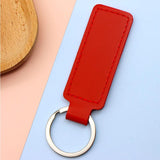 10Pcs Bright PU Leather Keychain Car Thread Small Gift Metal Pendant Key Chain