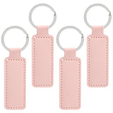 10Pcs Bright PU Leather Keychain Car Thread Small Gift Metal Pendant Key Chain