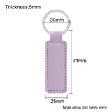 10Pcs Bright PU Leather Keychain Car Thread Small Gift Metal Pendant Key Chain