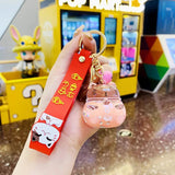 Acrylic Drift Bottle Keychain Ring Chain Men Women Gift