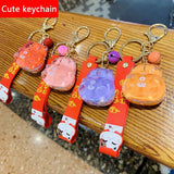 Acrylic Drift Bottle Keychain Ring Chain Men Women Gift