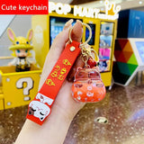 Acrylic Drift Bottle Keychain Ring Chain Men Women Gift