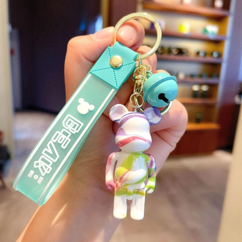 Gloomy Bear Key Chain Bearbrick Doll Violent Bear Graffiti Painting Keyring
