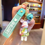 Gloomy Bear Key Chain Bearbrick Doll Violent Bear Graffiti Painting Keyring