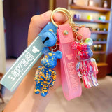 Gloomy Bear Key Chain Bearbrick Doll Violent Bear Graffiti Painting Keyring
