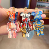 Gloomy Bear Key Chain Bearbrick Doll Violent Bear Graffiti Painting Keyring