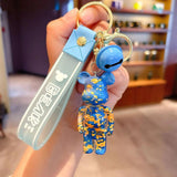Gloomy Bear Key Chain Bearbrick Doll Violent Bear Graffiti Painting Keyring